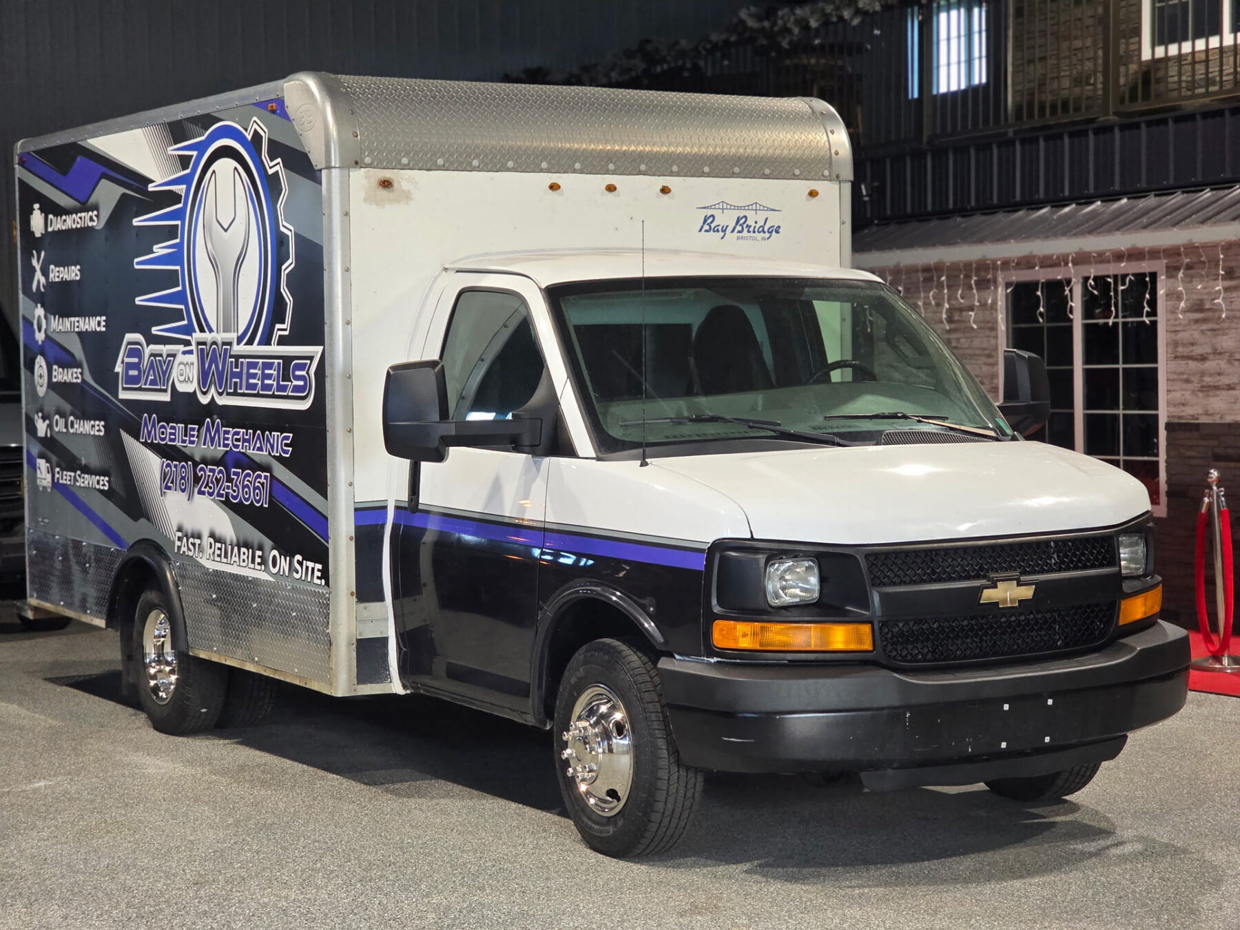 Bay On Wheels service truck ready for a mobile repair call